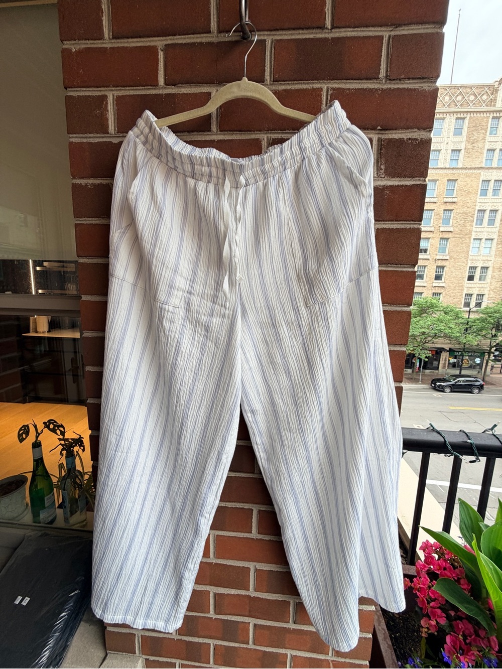 Light Blue & White Stripe Pajama Sleep Tank and Pant Set - Picture 11 of 16
